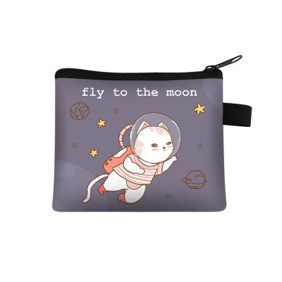 China Wholesale Eco-friendly Logo Printed Custom Coin Purse Cartoon Bag Wallet Woman Zipper Change Purse for sale