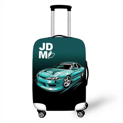 China High Quality Japanese Cool Waterproof High Suitcase Cover Spandex Cartoon Car Fasion Printing Stretch Luggage Cover High Quality Travel Protector Cover for sale