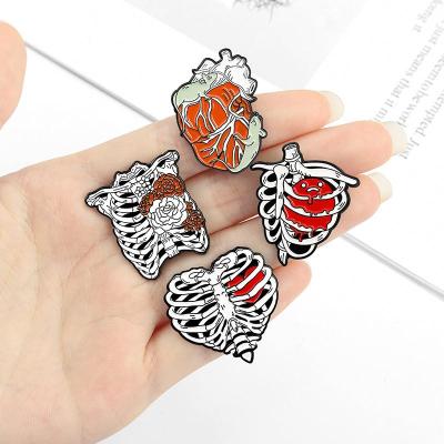 China Fashionable Anatomy Brooch Heart Neurology Medical Pins for Doctor and Nurse Bags Badge Lapel Pins for sale