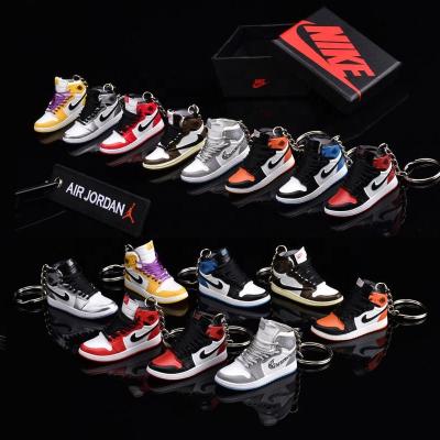 China Newest rubber 3d mini sneaker key chain with high quality for sale