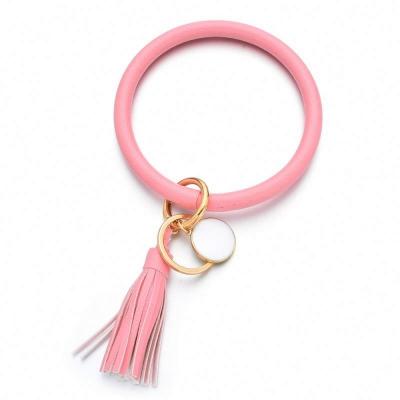 China Leather Key Chain Strap Ring Hot Key Tassel Key Chain With High Quality for sale