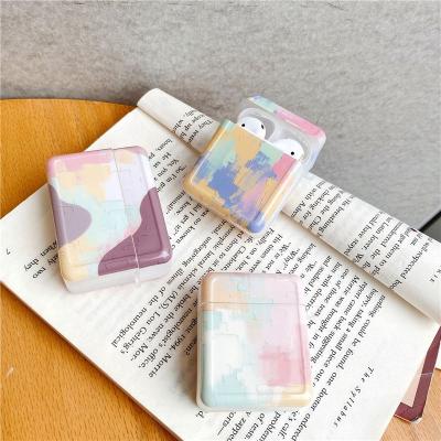 China For Wholesale Shockproof Earphone Protect Case For Airpods 1/2 Pro Watercolor Design IMD Silicone Cover Earphone Airpods Accessories for sale