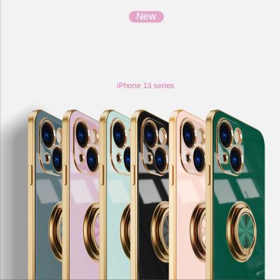 China Ring For Pro Max Luxury Design Phone Cover Suction Case Phone Accessories Soft Case Capa For iphone 13 12 Shockproof Mobile Magnetic for sale