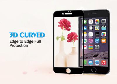 China Full Cover Curved 3D Tempered Glass Screen Protector For IPhone 7 Plus Black 9H Hardness for sale