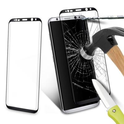 China 0.33mm curvou o filme de vidro moderado 3D do protetor da tela para o Samsung Galaxy S8 mais à venda