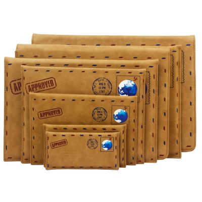 China Retro Daily File Envelope Protective Leather Case for sale