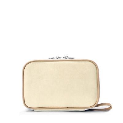 China Canvas Travel Toiletry Bag Eco-friendly Shaving Dopp Kit Cosmetic Makeup Bag for sale