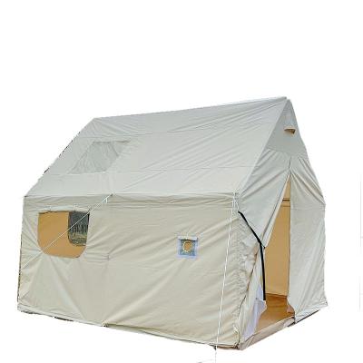 China Extended Type Glamping Stretch Tent Glamping Camping Tent 2021 New Designed Khaki Convenient 320g Cotton And Durable for sale