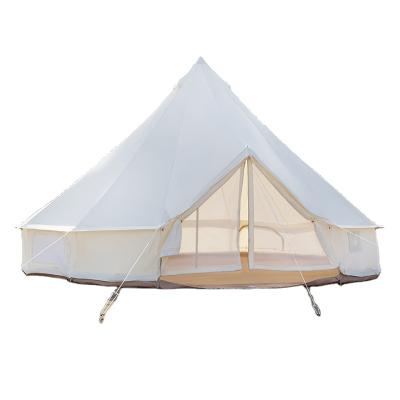 China Extended Type Good Quality 900D Oxford Economy Panorama Glamping Tent Glamping Tent White Practical Luxury for sale