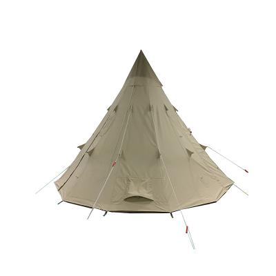 China Extended Type Factory Supply 320g Cotton House Tents Glamping Glambing Practical Professional Khaki Glamping Tent for sale