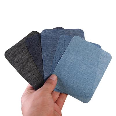 China Different Size Workable Many Color Denim Patches Iron On Repair Jeans Poke Back Knee Patches Patch For DIY Garment for sale