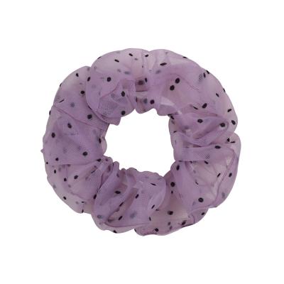 China Decorate simple temperament Mesh Hair Circle Dot Wave Dot Hair Accessories Scrunchies Velvet LBV two-point circle girl's hair for sale