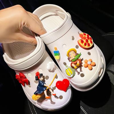 China Three-dimensional shoe charm LBV cartoon doll bow hole shoes buckle accessories decoration tide rubber brand shoes claws for decoration for sale