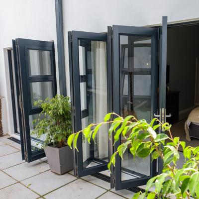 China Modern Outdoor Bi Folding Door Folding Glass Door Folding for sale