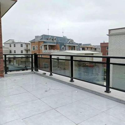 China Modern Metal Aluminum Aluminum Profile Railings Safety Glass Balustrade for sale