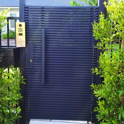 China Customized Decorative Aluminum Driveway Enclosed Gate Easily Assembled Yard Entry Barrier Gate for sale