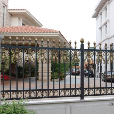 China High quality easily assembled black aluminum garden gate in classic style for sale