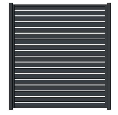 China Easily Assembled Aluminum Garden Balcony Privacy Slat Fence Profile Aluminum Panels Horizontal for sale