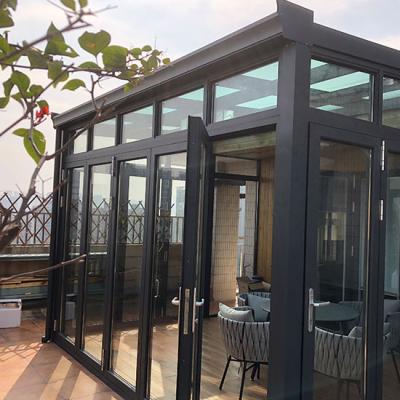 China Custom Outdoor Winter Garden Aluminum Alloy Frame Modern Tempered Glass Solarium Sun Room Outdoor Modern Aluminum Sun Room for sale