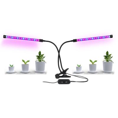 China Seed Seed Growing Hydroponics Greenhouse Garden 18W Plant Grow Light Dual IR UV Agriculture LED Head Lights With 360 Degree Adjustable Flexible for sale