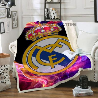 China Hot Selling Anti-Pull Digital Printing Football Team Club Fleece Fabric Custom Printed Blanket Over Waist Fit All Custom Anti Space Travel for sale