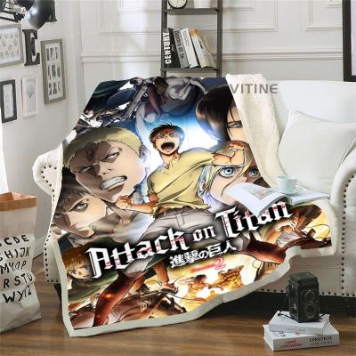 China Hot Selling Anti-Pull Digital Printing Custom Printed Attack On Titan Fleece Fabric Cover Above Waist Fit All Anti Space Travel Custom B1 for sale