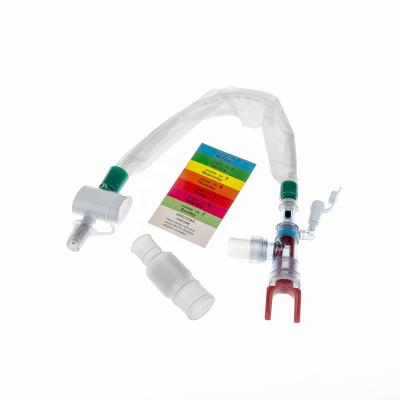 China CSS Original Design with Blue Soft Tip Sterilized PVC Closed Suction System 72H l Self Rinsing Closed Piece Suction Catheter for sale