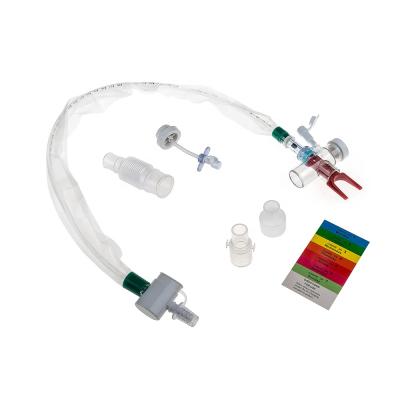 China CSS Original Design With Tip MC-07230 Blue Soft Single-Use T-Piece Adult 72H Endotracheal Suction Catheter Closed System for sale