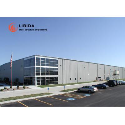 China LIBIDA Low Cost Cost Effective Long Span Industrial Pier Design Prefab Large Steel Structure Building Warehouse for sale