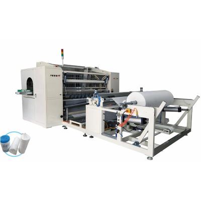 China Machinery Repair Shop Rolls Wet Rag Perforating Slitting And Rewinding Machine Canister Rags Wet Rolling Mill for sale