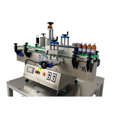 China Automatic Beverage Round Bottle Labeling Machine Small Table Top Low Invest Desktop Label Applicator for sale