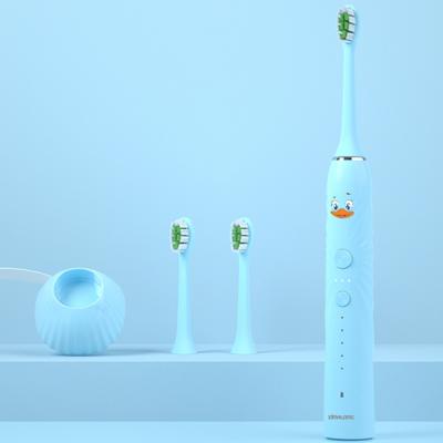 China Battery Operated Silicone Rechargeable Children's Sonic Electric Toothbrush Set For Kids for sale