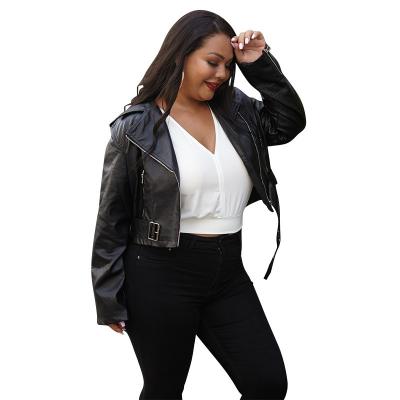 China Plus Size 5XL PU Women Tassels Decoration Viable Material Belt Casual Coat Women Leather Jacket for sale