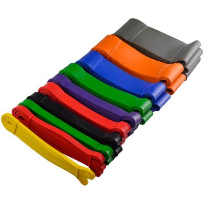 China 2080*4.5*83MM Original Color 100% Latex Portable Natural Elastic Yoga Stretch Custom Resistance Bands Exercise Band for sale