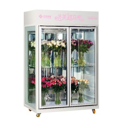 China Kimay Single-temperature Clear Glass Display Freezer Fresh Flower Best Selling Commercial Refrigerator for sale