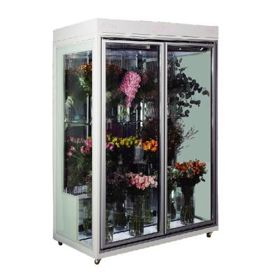 China High Quality Kimay Fresh Flower Clear Glass Display Cooler Single-temperature Commercial Door Refrigerator for sale