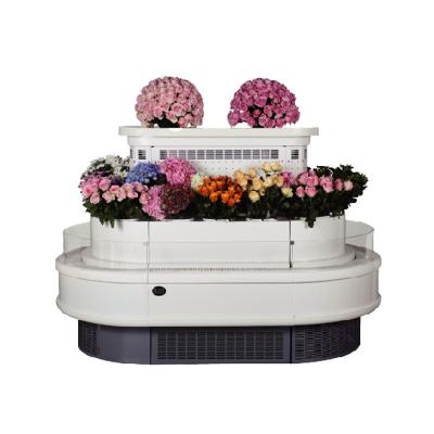 China Wholesale Kimay Fashion Design Single-temperature Round Mini Fresh Flower Display Cooler Commercial Refrigerator for sale