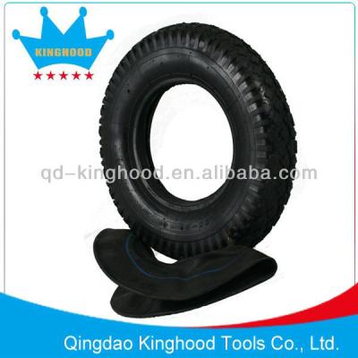 China Wheelbarrow 4.80 4.00-8 Wheelbarrow Cross Square Inner Tube Diamond Tread for sale