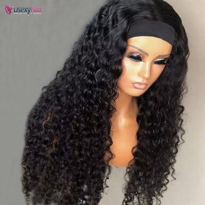 China Cheap 100% Natural Body Wave Vendor Hair Band Wig Color Glueless Lace Up Non Lace Hair Band Wig For Black Women Wholesale for sale