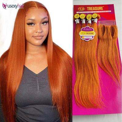 China Wholesale 4+1 Bundle Hair Extension Cuticle Aligned Hair With Beautiful Front Hair Long Lasting Baby Color 100% Brazilian Hair 4 Bundles In Bundles for sale