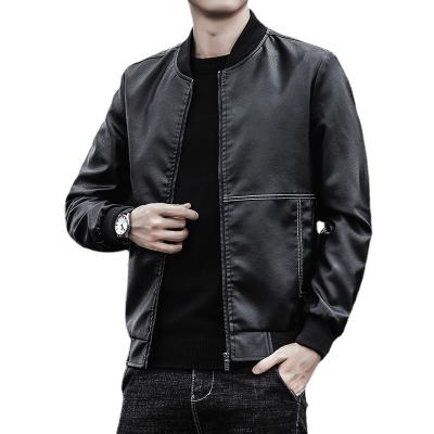 China Special hot sale men's leather jacket jacket fashion all-matching casual men's clothing windproof for sale