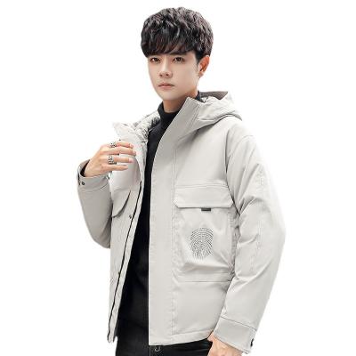 China Winter Reversible New Down Jacket Men's Workwear Down Jacket Short Thickened Warm Korean Style for sale