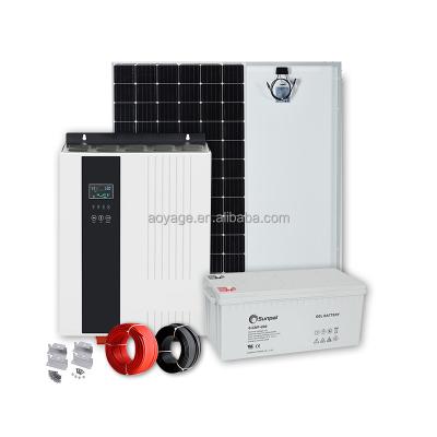 China Home 5kw Off Grid Solar Power System 5000w Full Solar Power System Solar Kit for sale