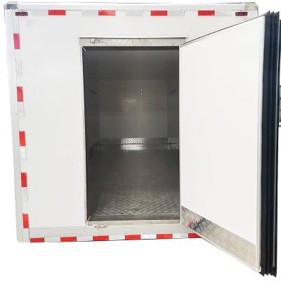 China Automation equipment small refrigerated frozen food transport good quality fiberglass van box truck body for sale