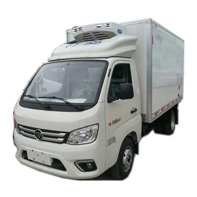 China Efficient transport freezer food refrigeration using cold chamber PU sandwich board truck can be used to transport fish fridge van for sale