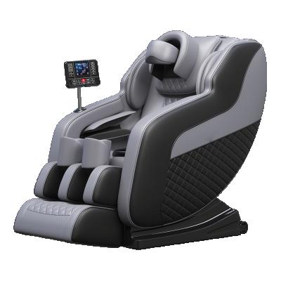 China New 2021 Luxury 3D Massage Chair With Music Full Body Airbags Rollers, Black for sale