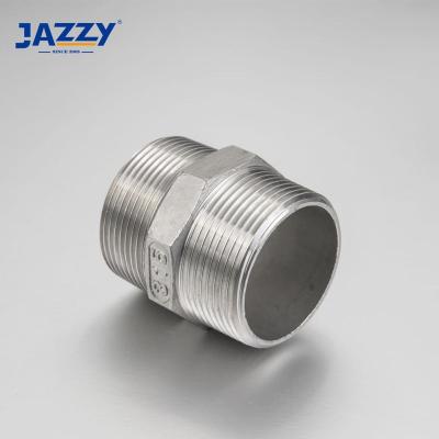 China Popular Application 304 Stainless Steel Male Thread NPT BSP Hexagon Nipple Colorful Pipe Fitting for sale