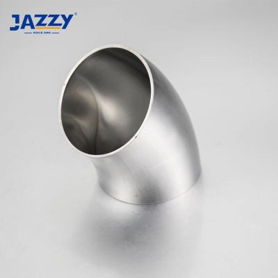 China Stainless Steel: TATCHED Popular ASTM A270 SS304 45 Degree Elbow 3A/ISO/DIN Stainless Steel Standard Sanitary Fittings for sale