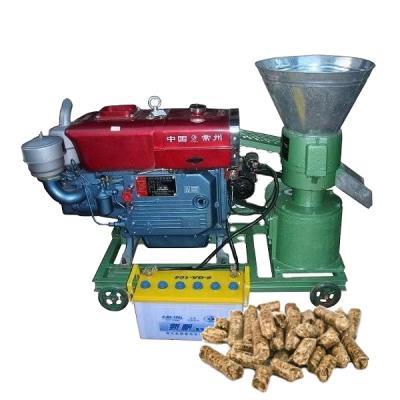 China Factory Diesel Engine Animal Feed Pellet Processing Mill Machine For Wood Sawdust for sale