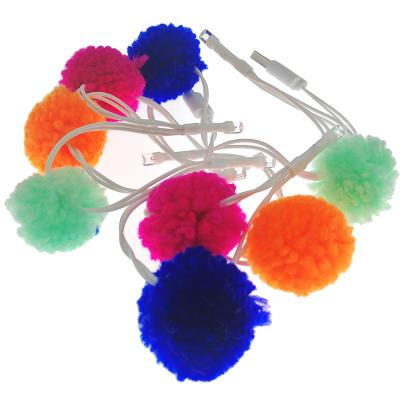 China Mobile Phone Types Christmas Ornament Pompom Charging Type C 8 Pin Micro Charger USB Cable With Led Light for sale